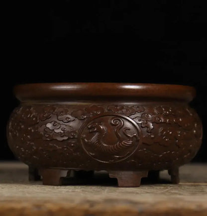 Archaize seiko brass Four great god beast recruit wealth treasure bowl crafts statue
