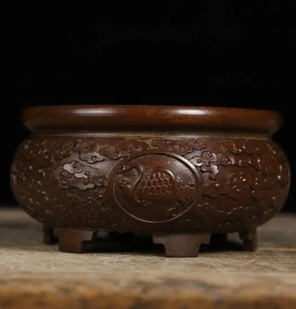 Archaize seiko brass Four great god beast recruit wealth treasure bowl crafts statue