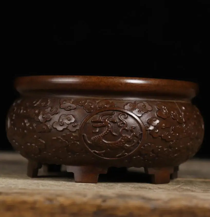 Archaize seiko brass Four great god beast recruit wealth treasure bowl crafts statue