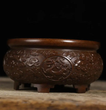 Archaize seiko brass Four great god beast recruit wealth treasure bowl crafts statue