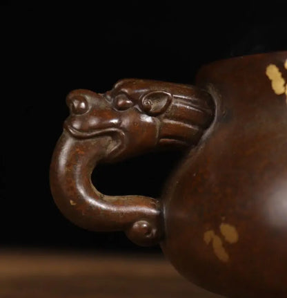 Archaize seiko brass double dragon ear Incense burner crafts statue