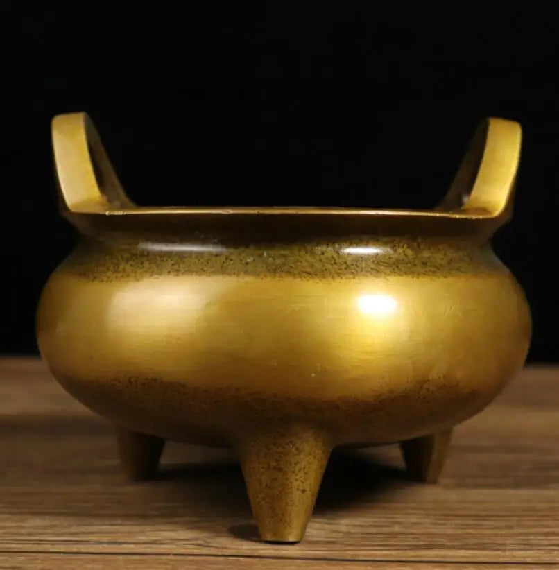 Archaize seiko brass double ear Incense burner crafts statue