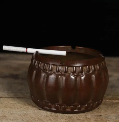 Archaize seiko brass drum shape ashtray crafts statue
