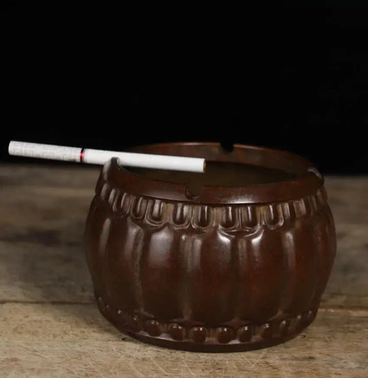 Archaize seiko brass drum shape ashtray crafts statue