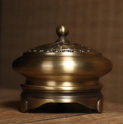 Archaize seiko brass lotus fish lid Incense burner crafts statue