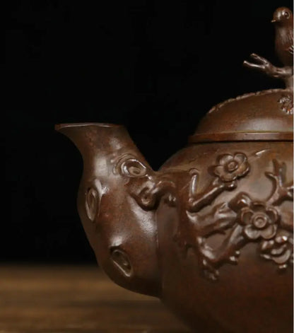 Archaize seiko brass plum blossom magpies teapot crafts statue