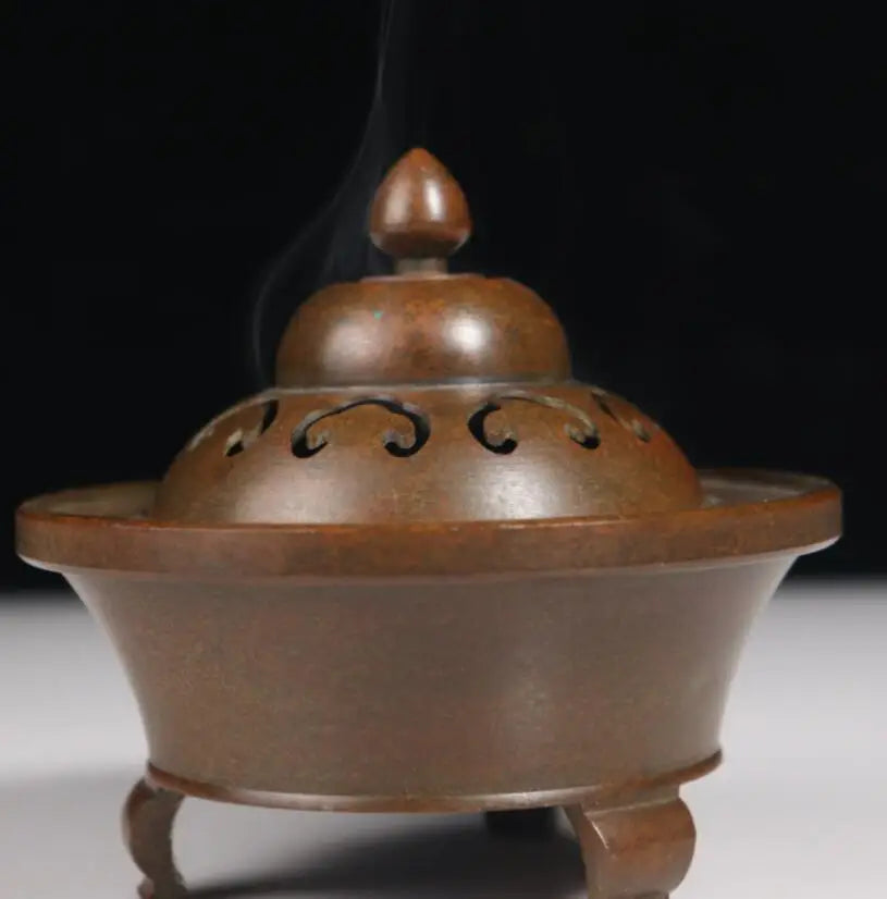 Archaize seiko brass three foot Incense burner crafts statue