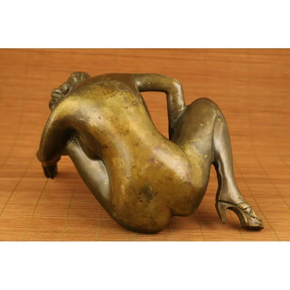 Art big bronze hand carved woman statue collectable Statues home deco carvings