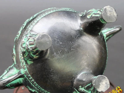Artículos de bronce para decoración del hogar, incensario de cobre del zodiaco, regalo ahumado