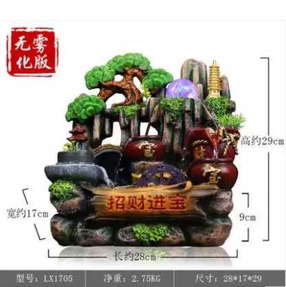 Artificial mountain bonsai resin fish the fountain wind water polo the home decoration office living room, the opening of a gift