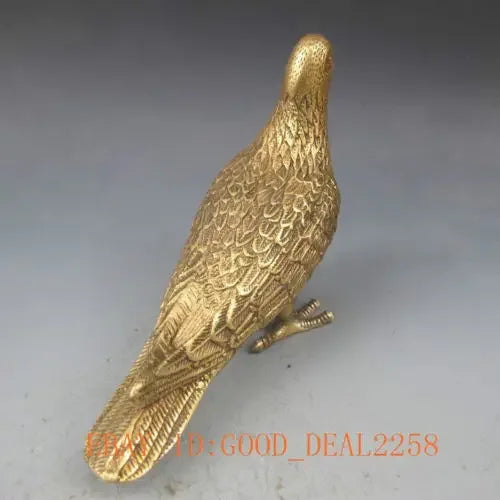 Arts Crafts Copper Exquisite Cute China Brass Peace Pigeon Statue Birds and pigeons Animal sculpture ornaments