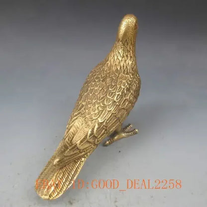 Arts Crafts Copper Exquisite Cute China Brass Peace Pigeon Statue Birds and pigeons Animal sculpture ornaments