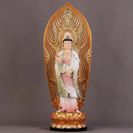 Asia Buddhism HOME family SHOP bring  good luck bless safe health Avalokitesvara Guanyin Buddha god GOOD statue