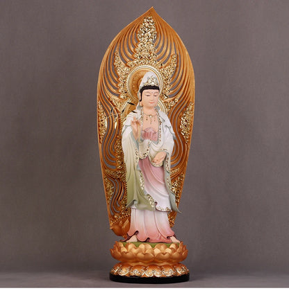 Asia Buddhism HOME family SHOP bring  good luck bless safe health Avalokitesvara Guanyin Buddha god GOOD statue