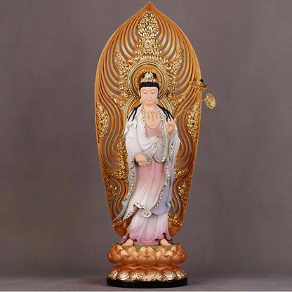 Asia Buddhism HOME family SHOP bring  good luck bless safe health Mahasthamaprapta Bodhisattva Guanyin Buddha god statue