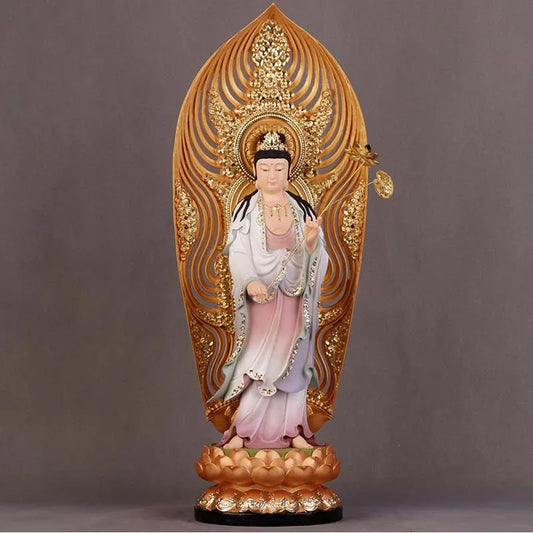 Asia Buddhism HOME family SHOP bring  good luck bless safe health Mahasthamaprapta Bodhisattva Guanyin Buddha god statue