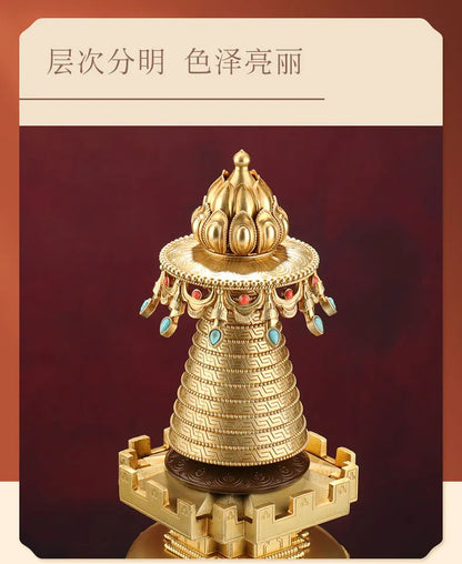 Asia Buddhism High-grade brass Buddhist worship implement effective protection Nepal Auspicious GE DANG TA Bodhi buddha pagoda
