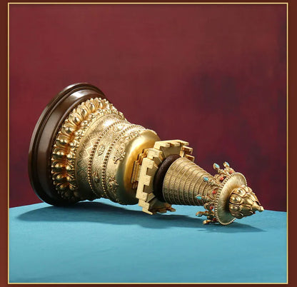 Asia Buddhism High-grade brass Buddhist worship implement effective protection Nepal Auspicious GE DANG TA Bodhi buddha pagoda