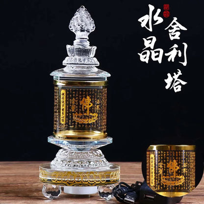 Asia Buddhism Sacred Sarita stupa Scripture Incantations Pagoda tower HOME Buddhist shrine talisman Mantra crystal Manna bottle