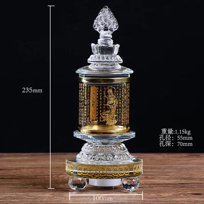 Asia Buddhism Sacred Sarita stupa Scripture Incantations Pagoda tower HOME Buddhist shrine talisman Mantra crystal Manna bottle