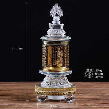 Asia Buddhism Sacred Sarita stupa Scripture Incantations Pagoda tower HOME Buddhist shrine talisman Mantra crystal Manna bottle