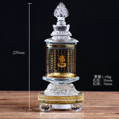 Asia Buddhism Sacred Sarita stupa Scripture Incantations Pagoda tower HOME Buddhist shrine talisman Mantra crystal Manna bottle