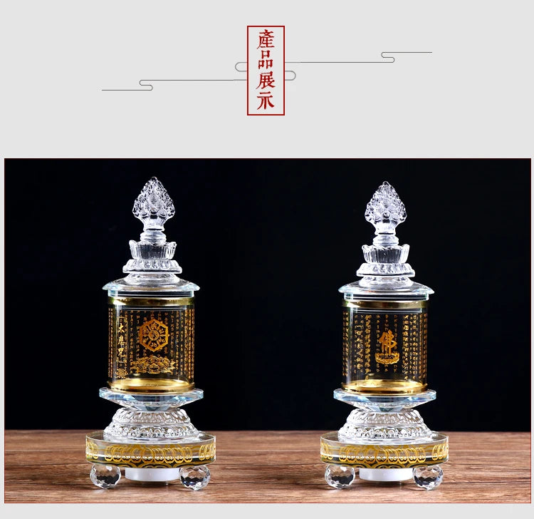 Asia Buddhism Sacred Sarita stupa Scripture Incantations Pagoda tower HOME Buddhist shrine talisman Mantra crystal Manna bottle