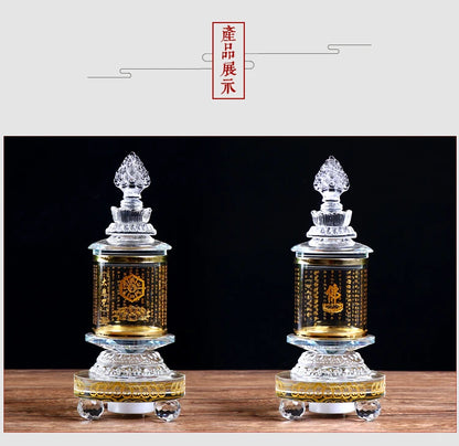 Asia Buddhism Sacred Sarita stupa Scripture Incantations Pagoda tower HOME Buddhist shrine talisman Mantra crystal Manna bottle