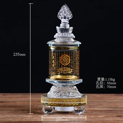 Asia Buddhism Sacred Sarita stupa Scripture Incantations Pagoda tower HOME Buddhist shrine talisman Mantra crystal Manna bottle