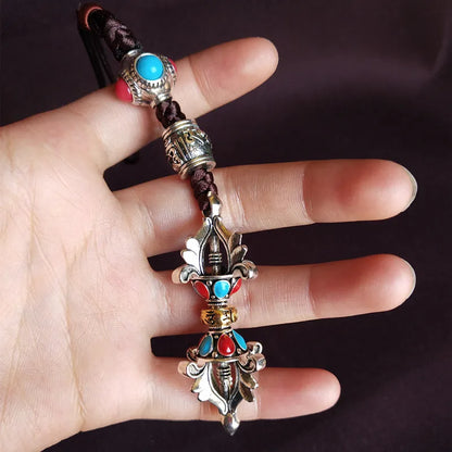 Asia Buddhist Amulet Pocket CAR WALL bless Safe health Good luck Mantra prayer Vajra Buddha Pendant protective talisman