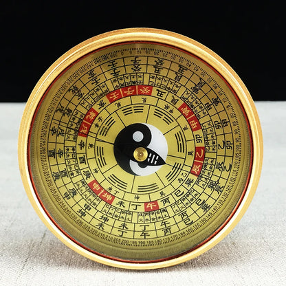 Asia Geomantic master Carry-on pocket FENG SHUI LUO PAN Compass tool HOME house site Eight Diagrams Yin-Yang Geomantic omen