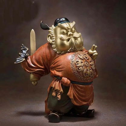 Asia HOME Store family Talisman Mascot TIAN SHI ZHONG KUI Exorcism bring Good luck Bless family bronze carving statue