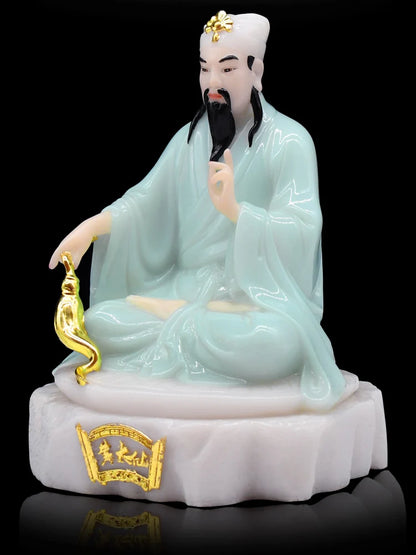 Asia Hong Kong Indonesia Buddhism Taoism figure HOME GOOD LUCK high grade HUANG DAXIAN Wong tai sin God jade talisman statue