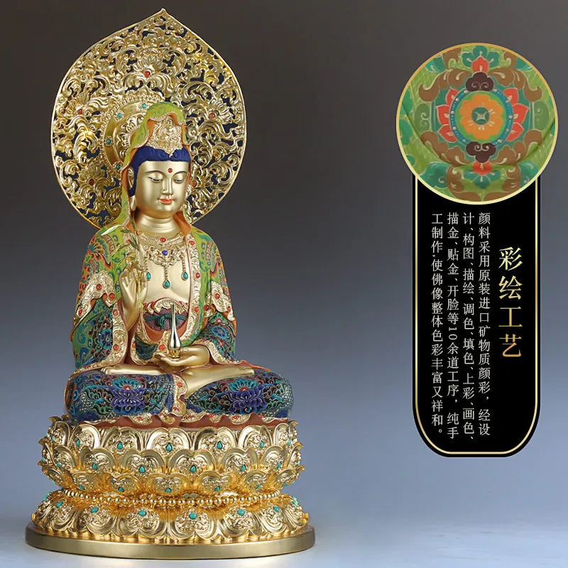 Asia TOP high grade gilding GUAN YIN PU SA Buddha statue Guanyin Mahasthamaprapta HOME shop altar shrine bless safe good LUCK