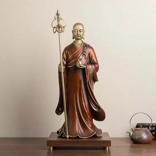 Asia Thailand Buddhism high grade bronze sculpture Dharma ksitigarbha Dizang pusa decorative Buddha God statue HOME living ROOM