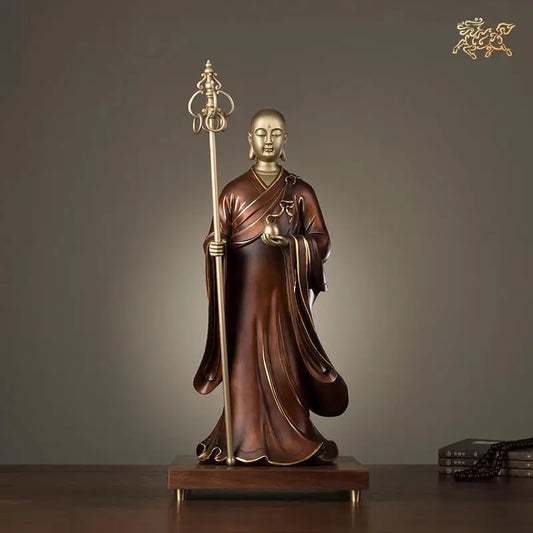 Asia Thailand Buddhism high grade bronze sculpture Dharma ksitigarbha Dizang pusa decorative Buddha God statue HOME living ROOM