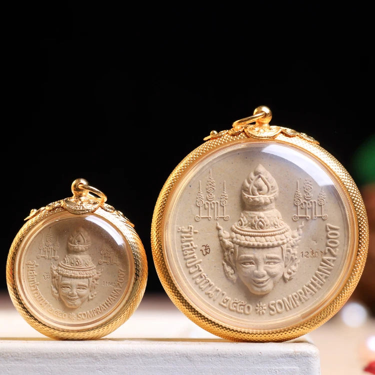 Asia Thailand Buddhist Effective protection health safe bring fortune GOOD LUCK GANESH Elephant God Buddha card Pendant Amulet
