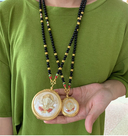 Asia Thailand Buddhist Effective protection health safe bring fortune GOOD LUCK GANESH Elephant God Buddha card Pendant Amulet