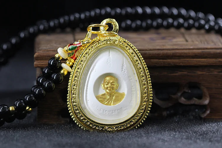 Asia Thailand Royal temple Buddha card GANESH Elephant God of wealth Pendant Amulet bring fortune GOOD LUCK Effective protection