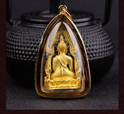 Asia Thailand Success Buddha Pendant Temple Amulet bless safety healthy good luck Recruit wealth all-powerful talisman