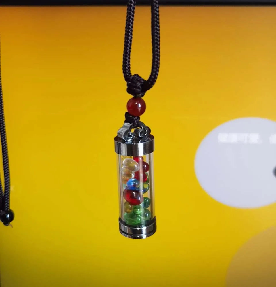 Asia Thailand TOP Geomantic master Sun energy Crystal Exorcise evil spirit Pendant Amulet Good luck bottle all-powerful talisman