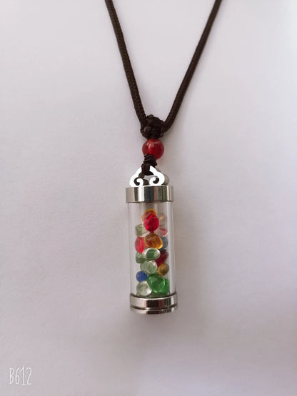 Asia Thailand TOP Geomantic master Sun energy Crystal Exorcise evil spirit Pendant Amulet Good luck bottle all-powerful talisman