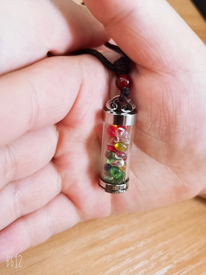Asia Thailand TOP Geomantic master Sun energy Crystal Exorcise evil spirit Pendant Amulet Good luck bottle all-powerful talisman