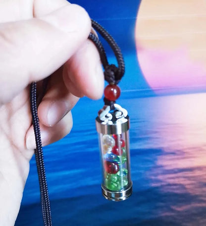 Asia Thailand TOP Geomantic master Sun energy Crystal Exorcise evil spirit Pendant Amulet Good luck bottle all-powerful talisman