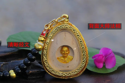 Asia Thailand Temple master Good luck Buddha Amulet Ganesh God of wealth Mammon Pendant all-powerful talisman