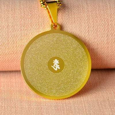 Asia Thailand Tibet Buddhist efficacious fashion Titanium steel Shurangama Mantra scripture Amulet safe good luck Buddha Pendant