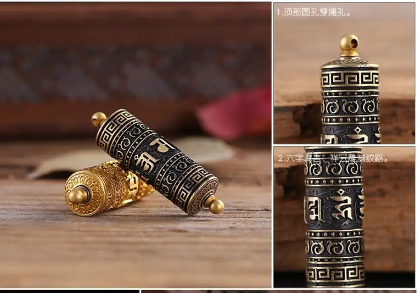 Asia Thailand Tibet Buddhist pocket efficacious Shurangama Mantra scripture Amulet safe good luck Buddha Buddhist copper Pendant