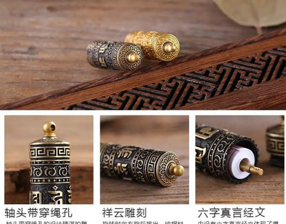 Asia Thailand Tibet Buddhist pocket efficacious Shurangama Mantra scripture Amulet safe good luck Buddha Buddhist copper Pendant