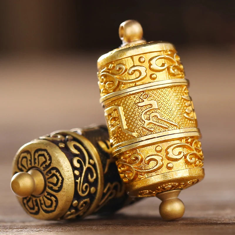 Asia Thailand Tibet Buddhist pocket efficacious Shurangama Mantra scripture Amulet safe good luck Buddha Buddhist copper Pendant