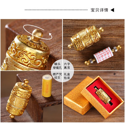Asia Thailand Tibet Buddhist pocket efficacious Shurangama Mantra scripture Amulet safe good luck Buddha Buddhist copper Pendant